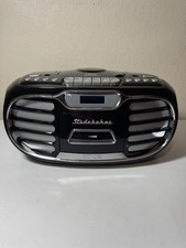 Studebaker SB2150 Retro Boombox CD Cassette Player w/ Bluetooth AM/FM Radio, BLK
