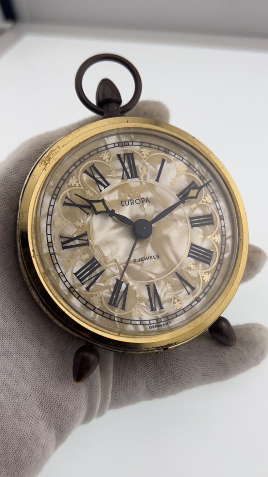 ️ Vintage Europa Alarm Clock ⏰ 2 Jewels Germany | Roman Dial | WORKING ✅