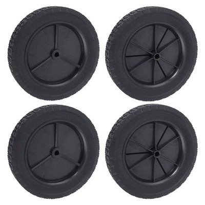 4 Pcs 10 Inch Lawn Mower Wheels 10'' Black General Wheels Replace for Oregon