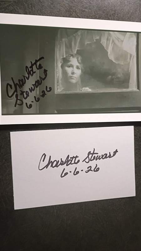 CHARLOTTE STEWART Hand Signed Autograph 4X6 PHOTO & 3X5 CARD - THE WALTONS