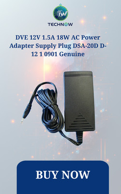 DVE 12V 1.5A 18W AC Power Adapter Supply Plug DSA-20D D-12 1 0901 Genuine