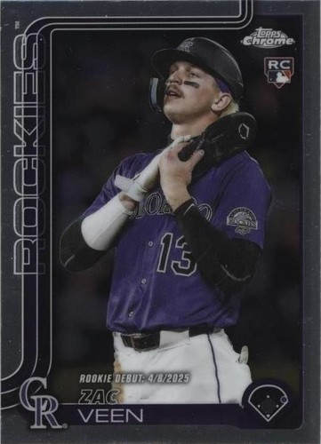 2025 Topps Chrome Zac Veen RC Orange Raywave Refractor 25/25 RARE