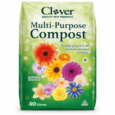 Clover Multi Purpose Peat Compost 40L Garden Soil Improver Plants Flowers Veg 0.32 per litre