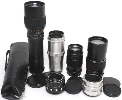 Lot of 6 x M42 lenses divers brands NOTTESTED probably broken
