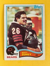 Matt Suhey 1982 Topps Rookie Football Card #305 Chicago Bears Running Back RC. rookie card picture