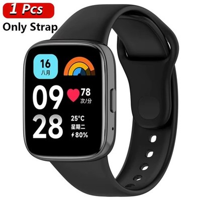 Silikon Armband Für Xiaomi Redmi Watch 3 Active Sport Tracke Armband Schwarz