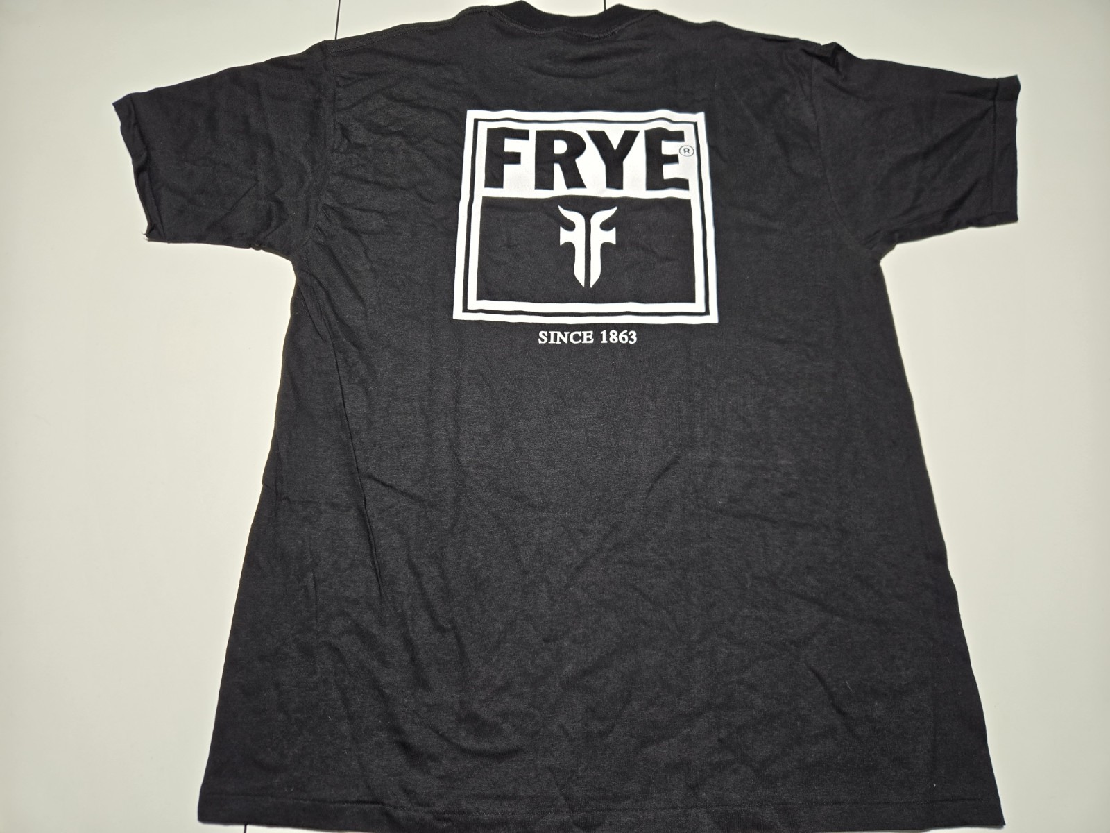 Frye, Vintage Frye Boots T-Shirt Men’s XL Black Single Stitch Oneita USA Deadstock New