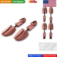 Men's Cedar Wood Shoe Tree - Handcrafted Adjustable Split-Toe Design