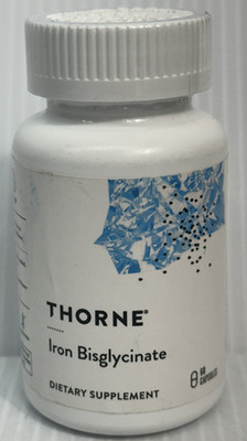 Thorne Iron Bisglycinate - 60 Capsules Sealed EXP 03/28