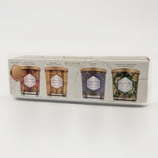 Bellevue Luxury Candles 4 Pack Seasonal Candles 12 Oz Christmas NEW Sealed