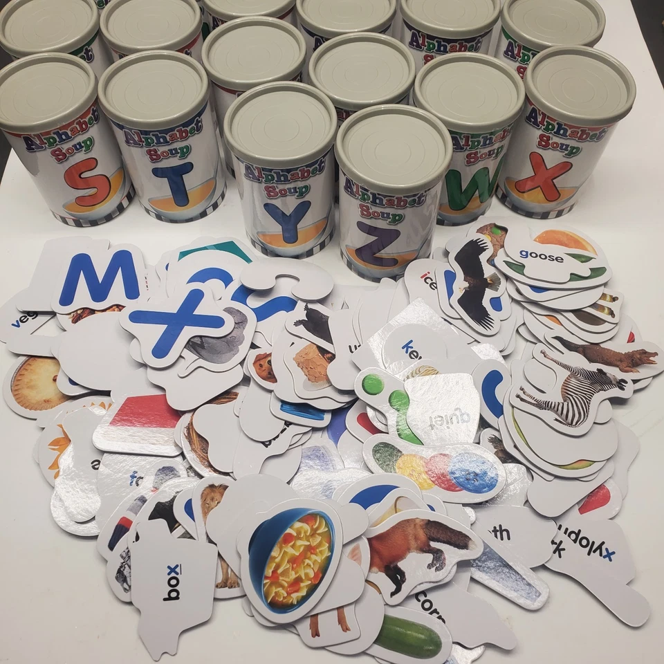 Juego de 209 piezas de clasificadores de sopa de alfabeto preescolar educación en el hogar de recursos de aprendizaje  Foto 4 de 4