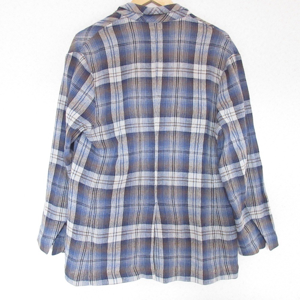 PENDLETON Check Pattern Open Front Shawl Collar J… - image 2