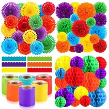 72 Pcs Bulletin Board Borders Decorations 3D Classroom Bulletin Board Decor w...