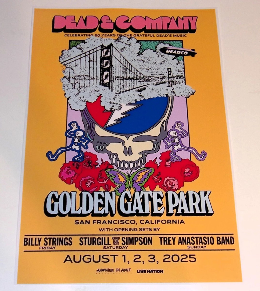 Grateful Dead 2025 San Francisco 60th Anniversary Dead & Co Poster
