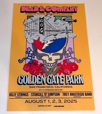 Grateful Dead 2025 San Francisco 60th Anniversary Dead & Co Poster 19"x13"