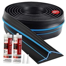 Universal Garage Door Threshold Seal Strip 20FT Kit, Bottom 20 Feet Blue