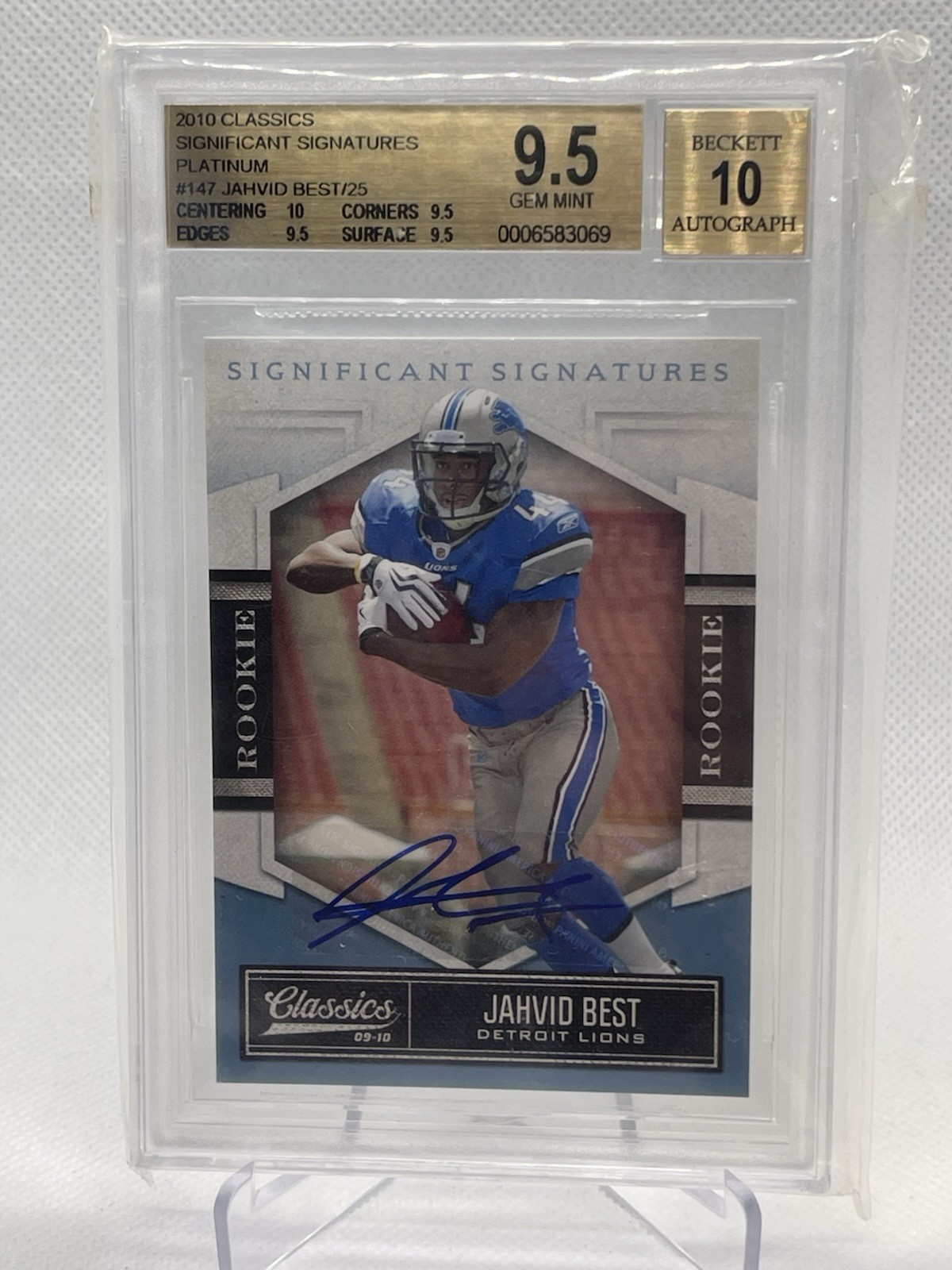 Jahvid Best Panini Classics #147 Significant Signature-Gold