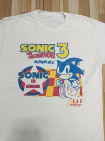 Vintage Sonic the Hedgehog 3 1990s Promo McDonald Mamono Meal Game Rare Shirt