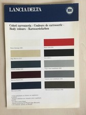Lancia Delta Colours double sided multi languages in VGC  1980 -1982