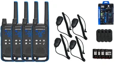 Motorola Solutions T802 Two Way Radios w/ 4 Speaker Mics Bluetooth 4-Pack