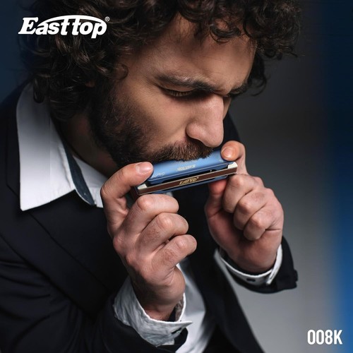 Professional 10-Hole Diatonic Blues Harmonica - Key of C, Lightweight & Portable - Picture 8 of 11