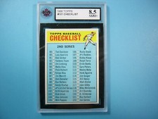 1966 TOPPS MLB BASEBALL CARD #101 SECOND SERIES CHECKLIST KSA 8.5 NM/MINT+ 66 GL