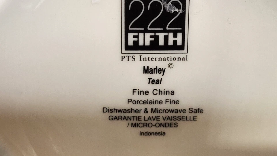 222 FIFTH MARLEY TEAL Teapot - Image 2 of 2