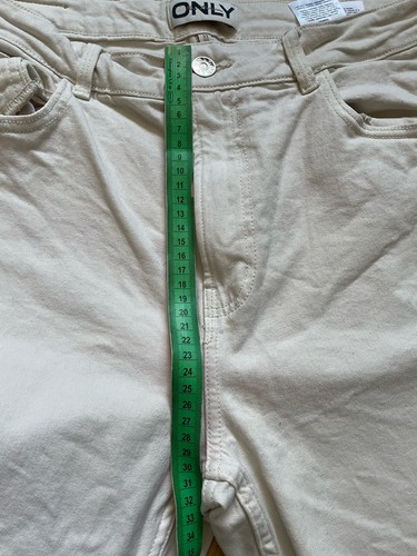 ONLY Emily Highwaist Jeans Creme 42/44 W33 Top - Bild 2 von 9