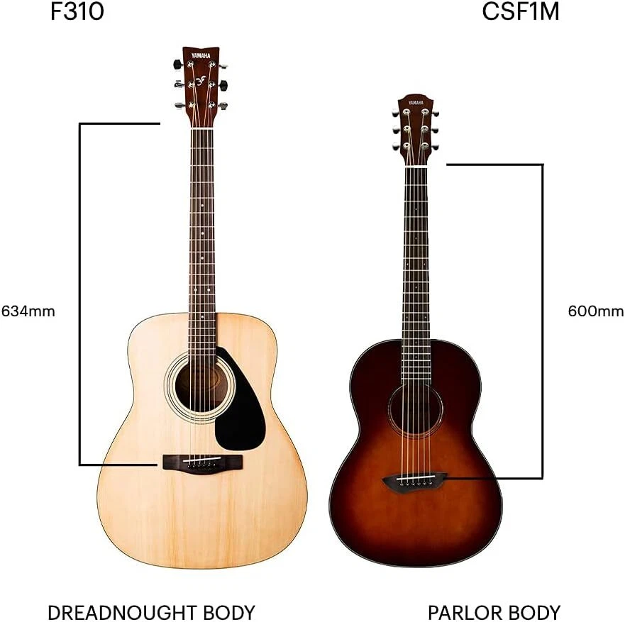 Guitarra acústica Yamaha CSF1M TBS Tobacco Brown Sunburst escala corta