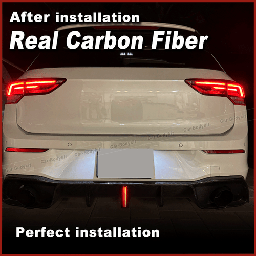 Carbon Heckdiffusor Diffusor Heck Stoßstangen Heckansatz Für VW Golf 8 MK8 GTI - Bild 2 von 12