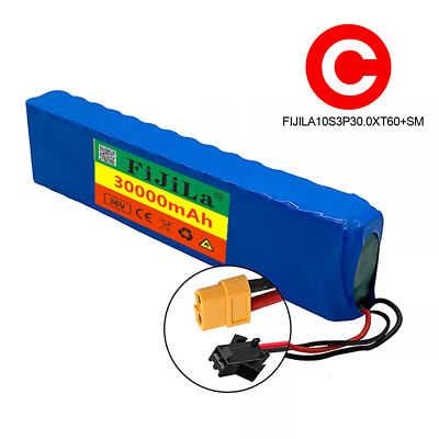 36V 30Ah High Power 10S3P Li-Ion Multi Plug Battery Pack For E-Bike E-Scooter