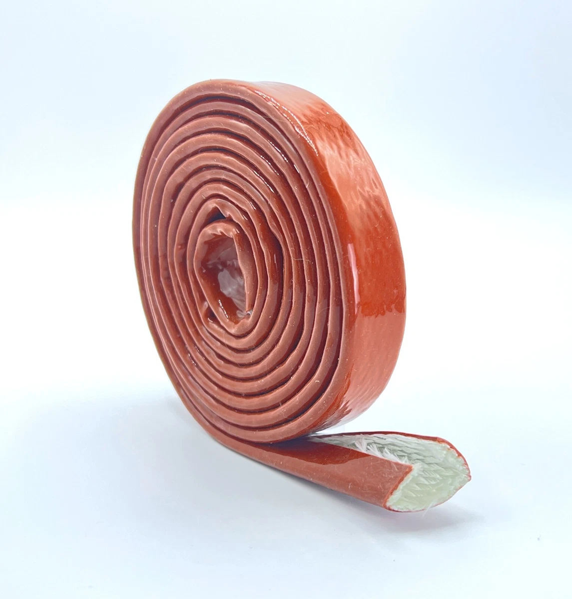 12 mm ID Heat Shield Fireproof Silicone Rubber Coated Braided Fiberglass  RED | eBay