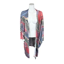 Attitudes by Renee Global Illusions Casknit Cocoon Cardigan Honey Swirl 2X Size