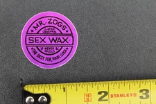 Mr Zogs Sex Wax Surfboard 80's Neon Purple Pink OG SW1A Vintage Surfing STICKER