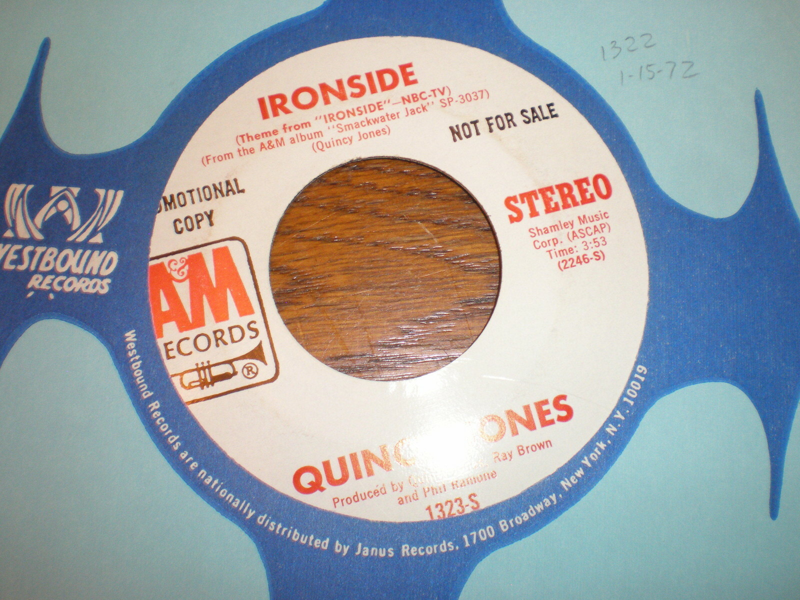 Quincy Jones 45 Ironside A & M PROMO eBay