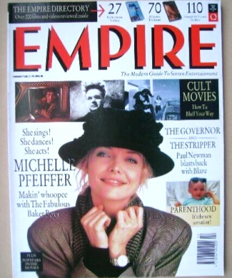 Empire Magazine February 1990 Michelle Pfeiffer Paul Newman Cult Movies