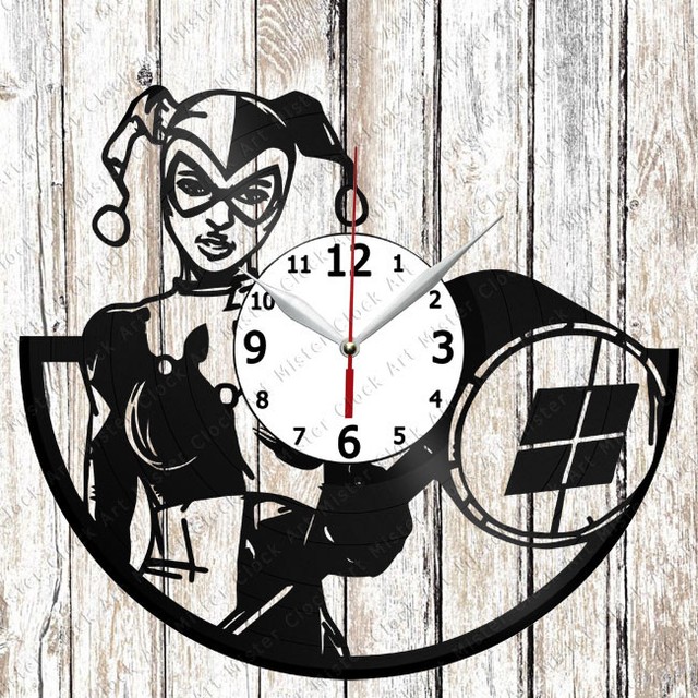 Harley Quinn Vinyl Wall Clock Made of Vinyl Record Original gift 2316