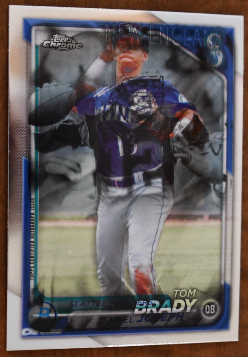 Tom Brady Auto Error Card 2024 Bowman Chrome Baseball & Topps