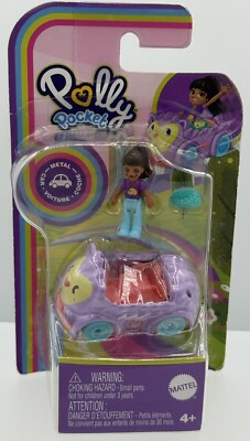 Polly Pocket Pollyville Micro Doll with Hedgehog Themed Car and Mini Hedgehog