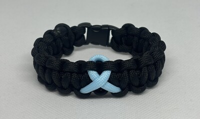 Prostatakrebs Bewusstsein Band Paracord Armband ** BITTE HANDGELENKGRÖSSE ANGEBEN **