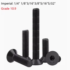 BSW Countersunk Screws Socket Flat Head Bolts 10.9 High Tensile 1/4 1/8 to 5/32"