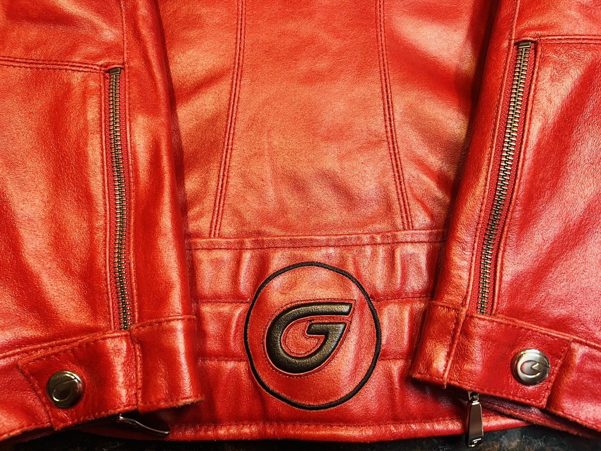 NWT Hein Gericke LA JOLLA Red Leather Motorcycle Jacket/Size 10