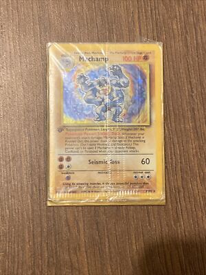 Rare 1st Edition Holographic Machamp Pokmon Card 8/102 Factory Sealed |  eBay