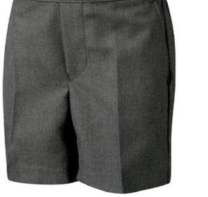 Chicos Pantalones cortos de la escuela (Zip + Clip) uniforme gris 15-16 |  eBay