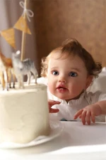 Adorable Reborn Baby Dolls 24" Poseable Limbs Sweet Smiling Handmade Newborn Toy