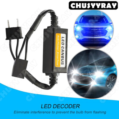 LED Anti Flicker Adapter Error Canceler Canbus Headlight Decoder- H7