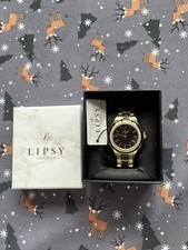 LIPSY LONDON Women's Rose Gold Tone Quartz Watch SLP007RGM