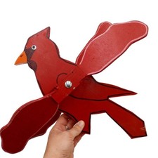 Red Cardinal Folk Art Whirligig Vintage Bird ...
