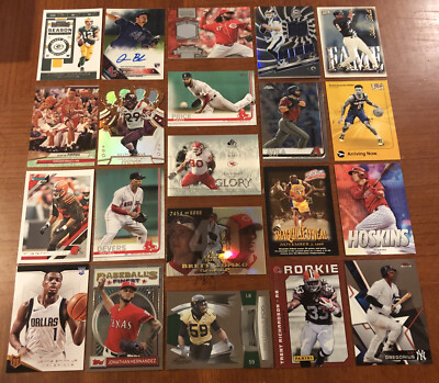 Mixed Lot of Game Used Jerseys Autos Rookies Numbered Inserts Stars and Base!