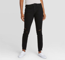 Women's Mid-Rise Skinny Jeans - Universal Thread  Black 18S